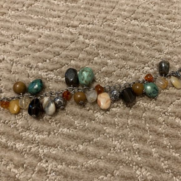 Silpada Natural Multi Stone Dangle Bracelet - Picture 2 of 5